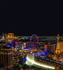 Vegas skyline at night